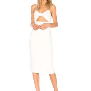 Privacy Please - Hibiscus Tie Front Cut Out Midi Dress